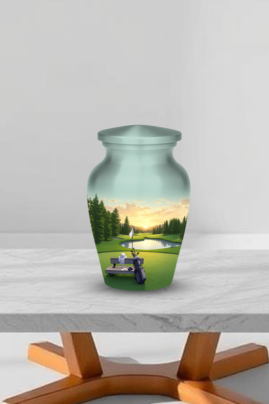 Golf Cremation Urn for Human Ashes – Sports Memorial Urns for Men, Dad, or Golf Lovers