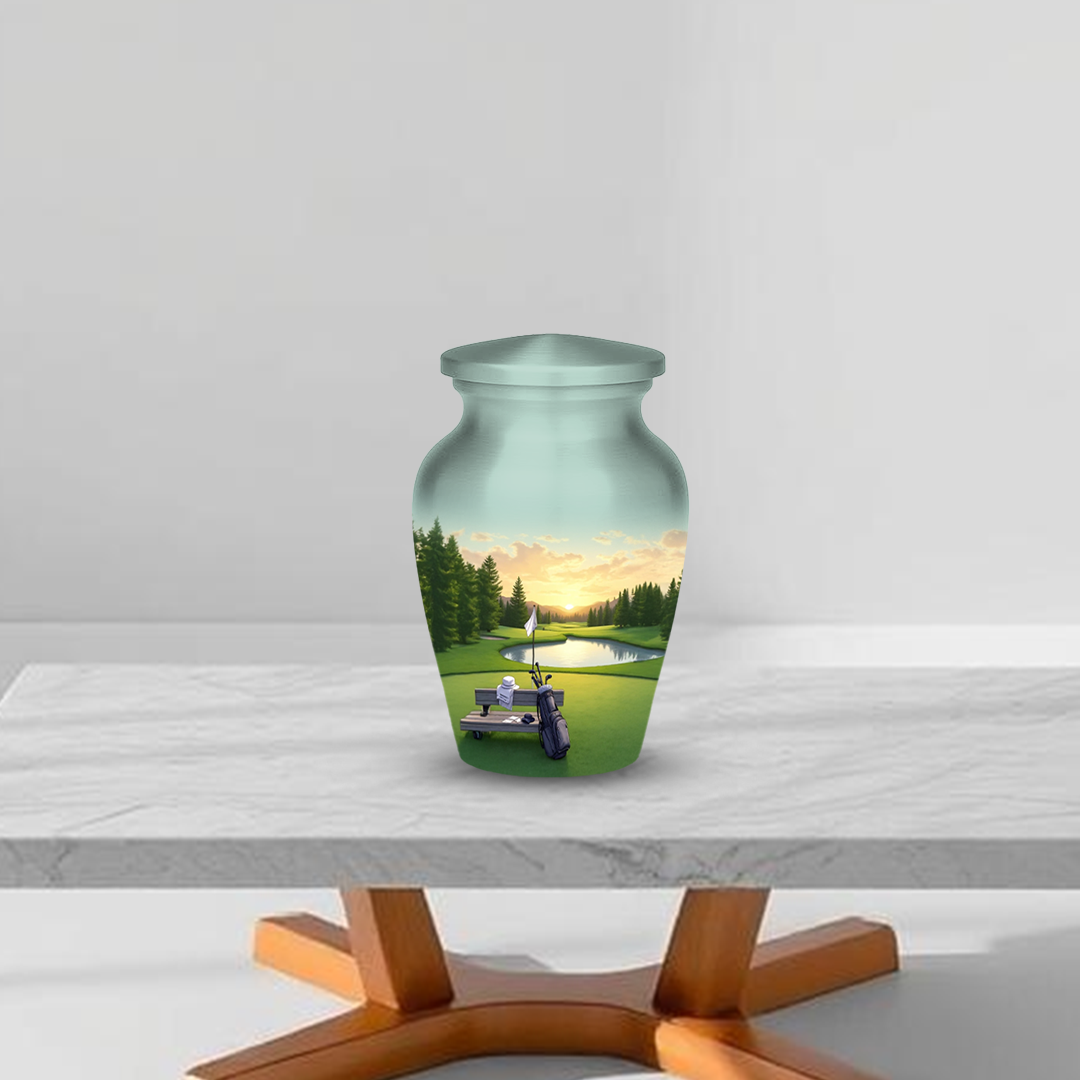 Golf Cremation Urn for Human Ashes – Sports Memorial Urns for Men, Dad, or Golf Lovers