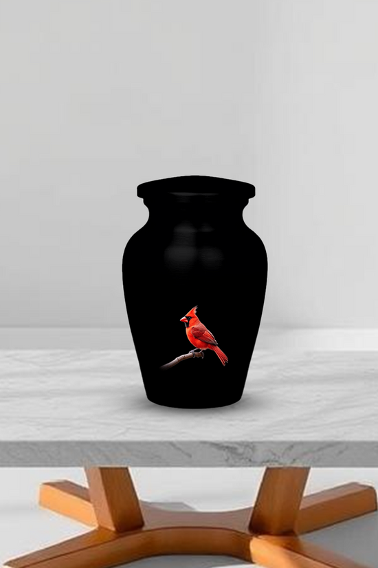 Red Cardinal Cremation Urn for Human Ashes – Memorial Bird Urns for Women, Mom, or Nature Lovers