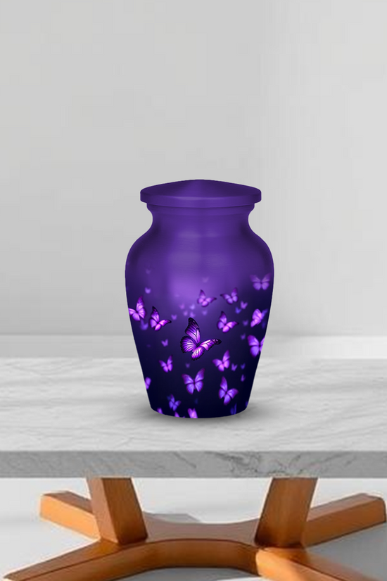 Purple Butterfly Cremation Urn for Human Ashes – Urns for Women, Mom, or Loved Ones