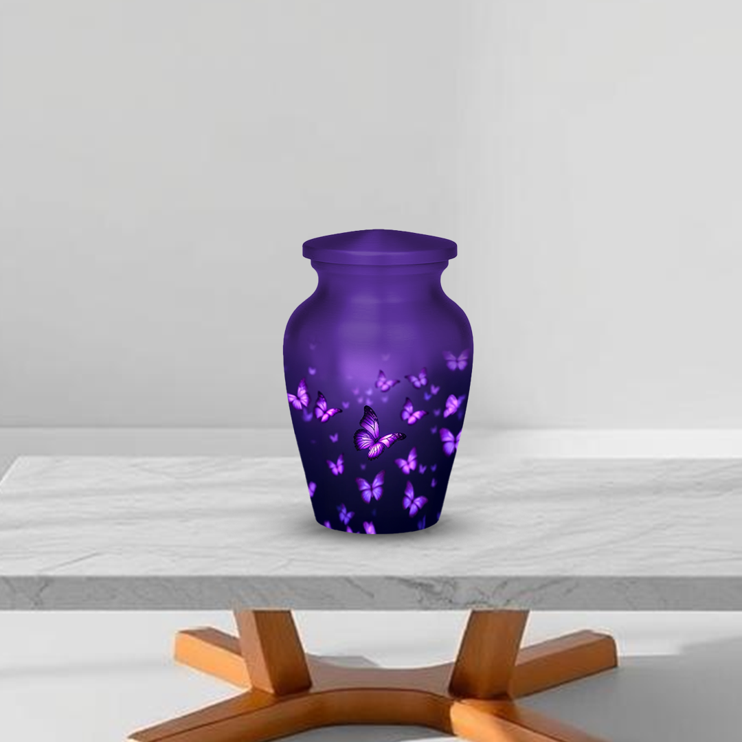 Purple Butterfly Cremation Urn for Human Ashes – Urns for Women, Mom, or Loved Ones