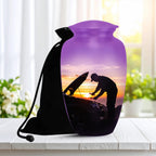 mechanic purple sunset cremation urn for human ashes, handmade aluminum memorial urn – photo 5