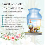 artist painter studio cremation urn for human ashes, handmade aluminum memorial urn – photo 4