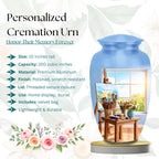 artist painter studio cremation urn for human ashes, handmade aluminum memorial urn – photo 2