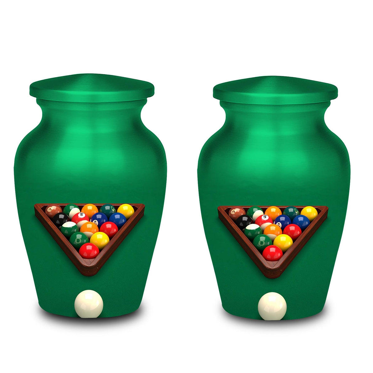 billiards pool player cremation urn for human ashes, handmade aluminum memorial urn – photo 7