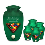 billiards pool player cremation urn for human ashes, handmade aluminum memorial urn – photo 5