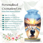 bowling alley cremation urn for human ashes, handmade aluminum memorial urn – photo 2