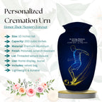 soccer player cremation urn for human ashes, handmade aluminum memorial urn – photo 3