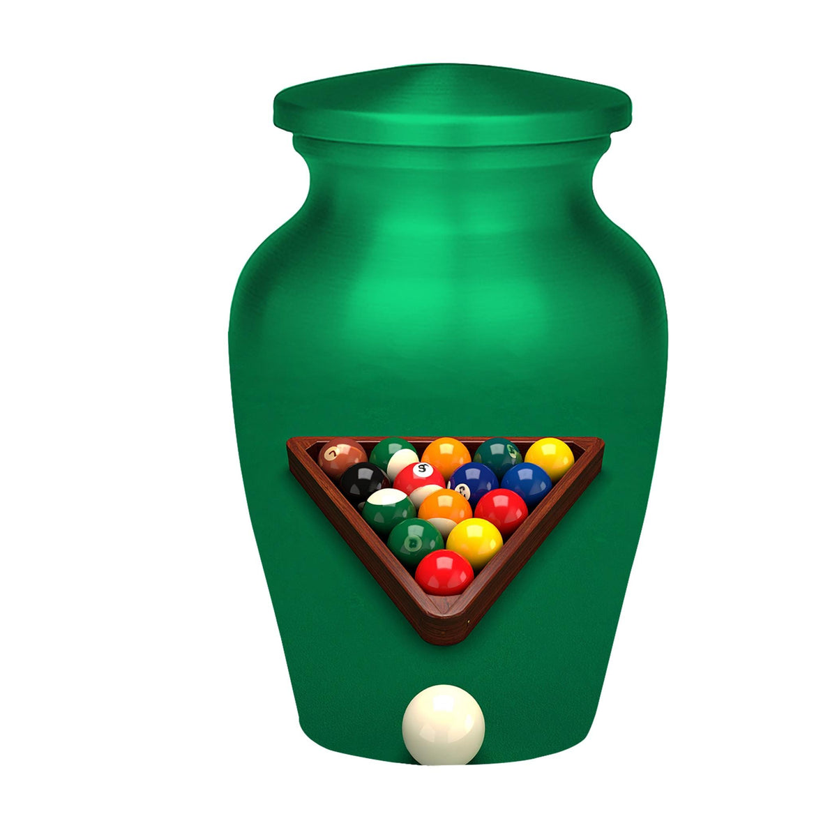 billiards pool player cremation urn for human ashes, handmade aluminum memorial urn – photo 9
