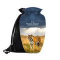 tiger wildlife cremation urn for human ashes, handmade aluminum memorial urn – photo 1