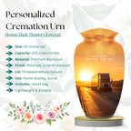 sunset highway truck cremation urn for human ashes, handmade aluminum memorial urn – photo 2