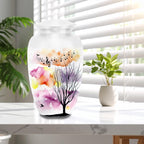 watercolor tree music notes cremation urn for human ashes, handmade aluminum memorial urn – photo 2