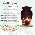 bowling strike cremation urn for human ashes, handmade aluminum memorial urn – photo 9