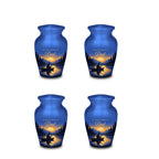 lake sunset fishing dad set cremation urn for human ashes, handmade aluminum memorial urn – photo 10