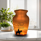 cowboy horseback western sunset cremation urn for human ashes, handmade aluminum memorial urn – photo 5