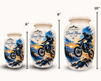 dirt bike motocross cremation urn for human ashes, handmade aluminum memorial urn – photo 5