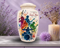 musician music lover cremation urn for human ashes, handmade aluminum memorial urn – photo 1