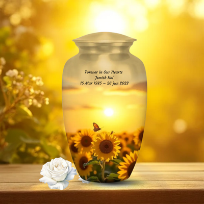 Sunflower urn