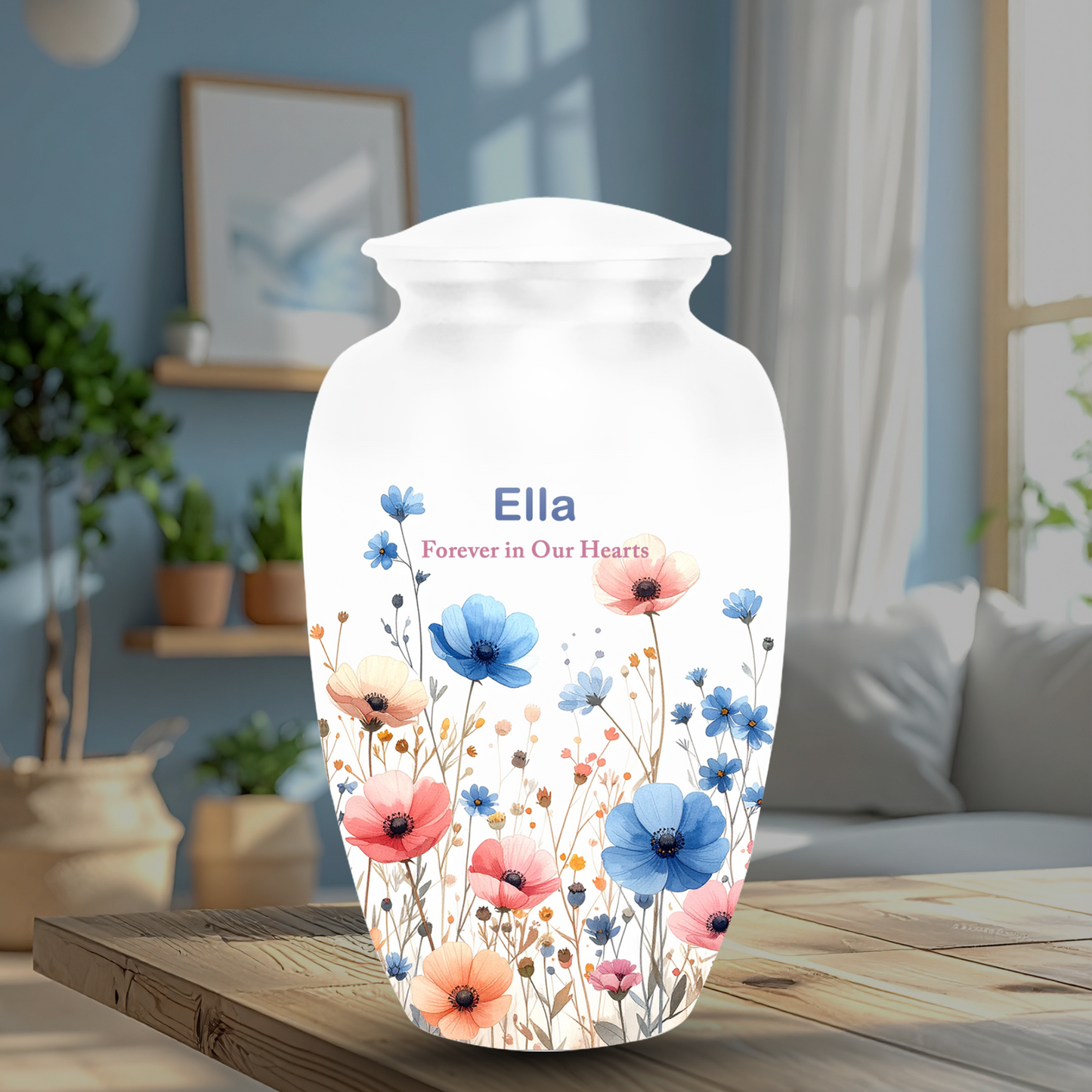 Handmade Floral Cremation Urns for Human Ashes